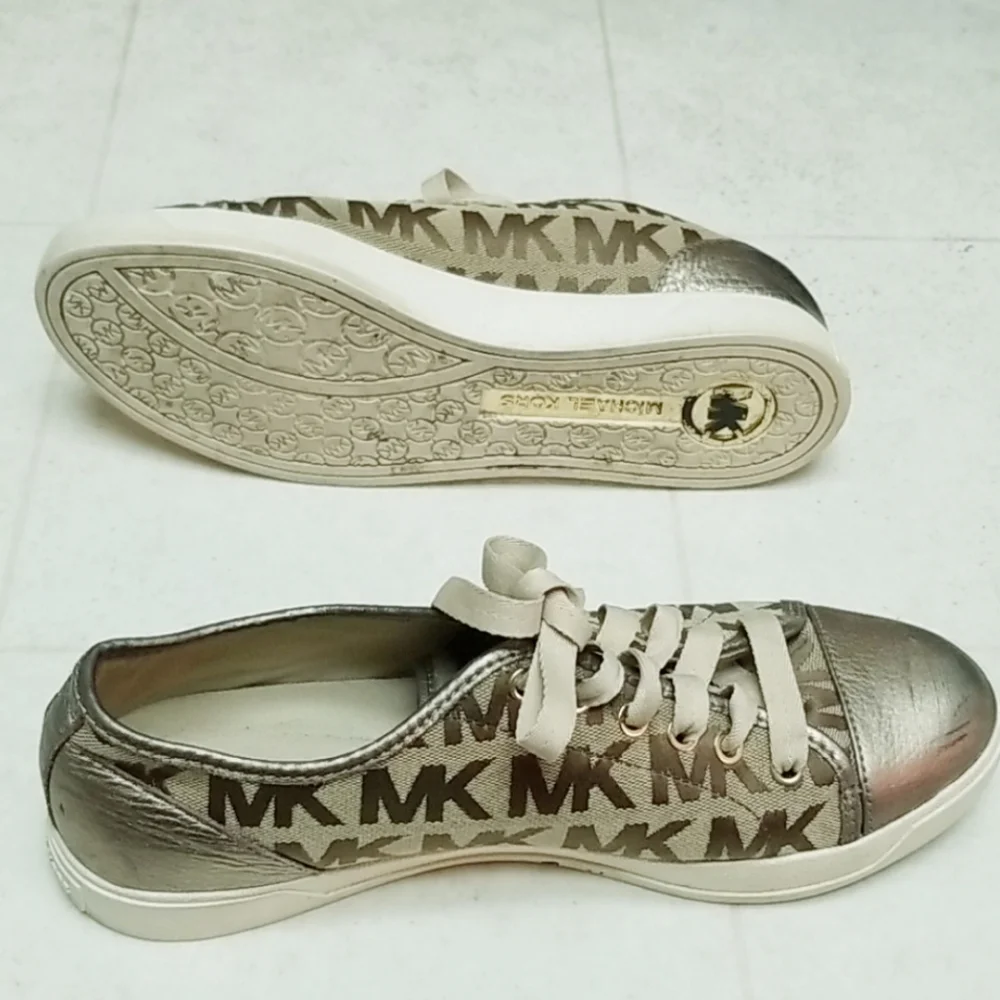 MICHAEL KORS city block sneakers gold toe cap